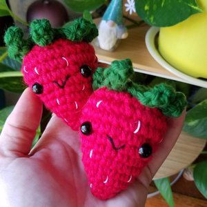 Crochet strawberries